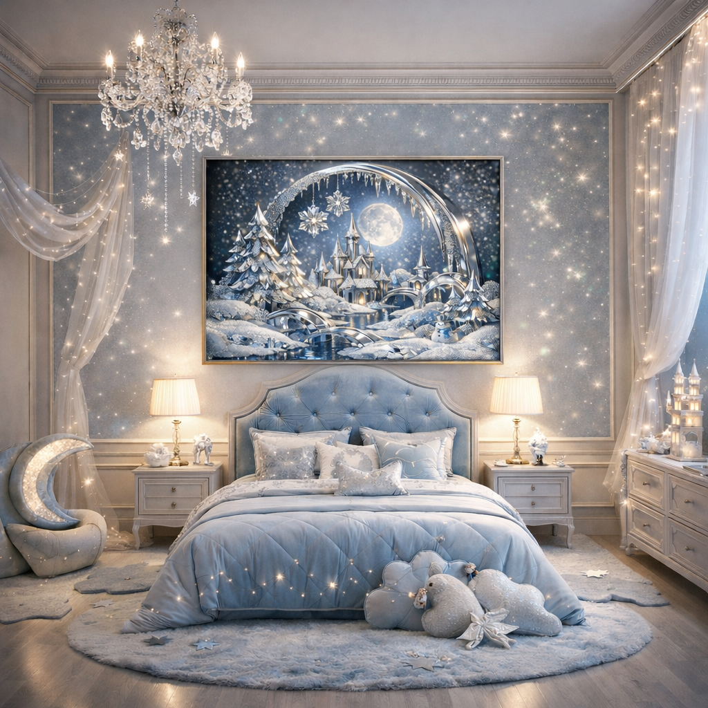 Luminous Winter Wonderland Kids Wall Art