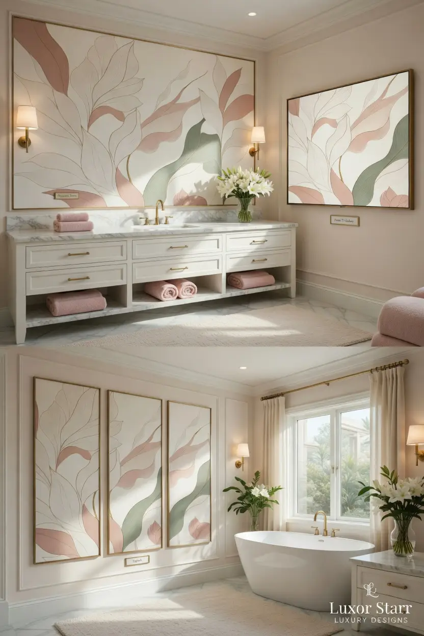 Elegant His & Hers Bathroom Wall Art