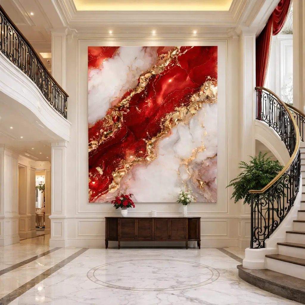 Epoxy Resin & Gilded Relief Wall Art